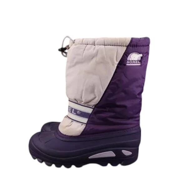 Sorel Shoes Kids 6 Boot Winter Snow Cub Purple Pull On Lined Warm Active Outdoor - Picture 3 of 15